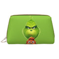 Portable Purse Organizer Toiletry Bag Bag Storage Makeup Pouch Animated Leather Travel Cosmetic Gift Grinch