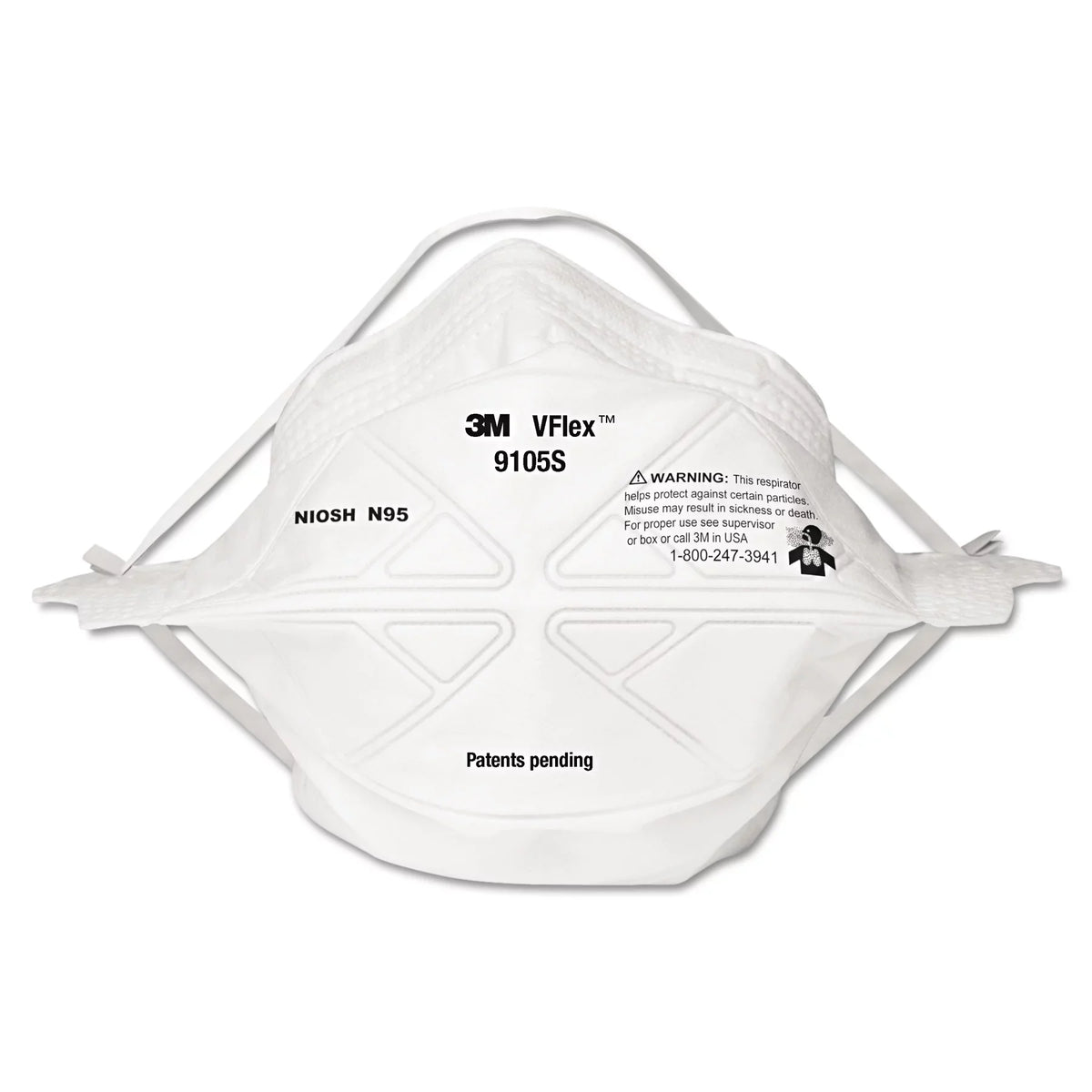 50/box VFlex Respirator 3M N95, -MMM9105S Particulate Small,