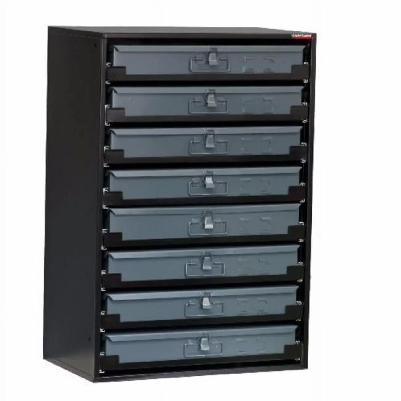 Sliding Metal Duty 8-Drawer Rack Black Heavy Cabinet
