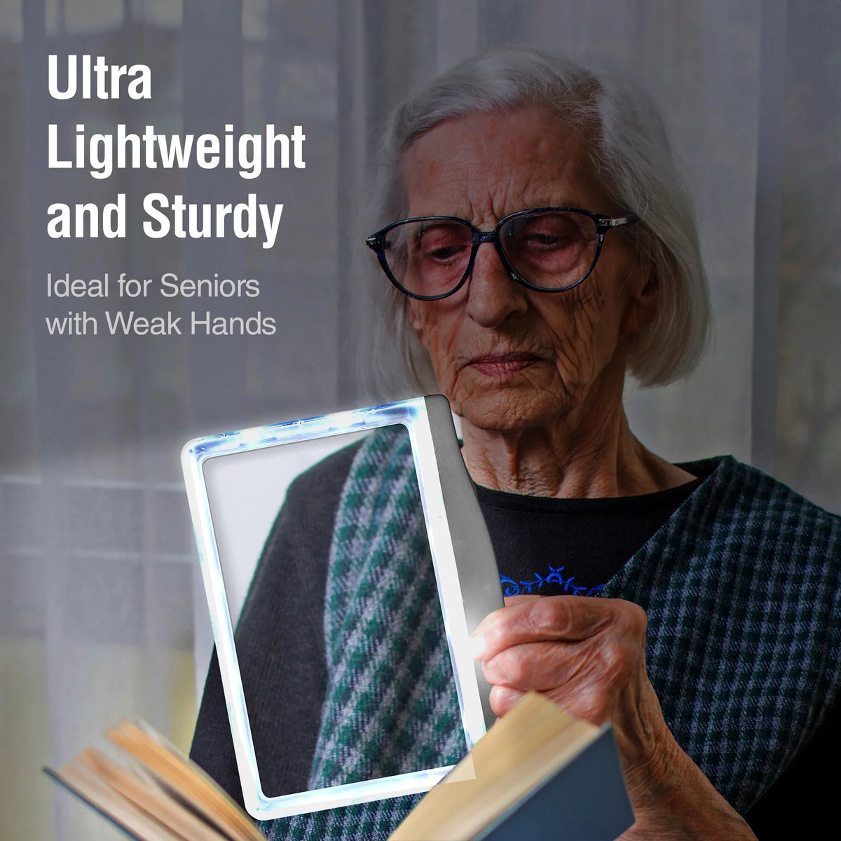 Aging Print, Eye Anti-Glare Lens Reading 5X for Small Vision Eyes, to LED Magnifier Page & Seniors Strain-Perfect Large Reduce & MagniPros Low for