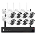 Outdoor 1080P App Access, No 8PCS Cameras CCTV Wireless 1080P Vision, 2.0MP Remote Smart Camera Indoor Drive System, Tuya + Night Motion with IP Alert, 8Channel NVR 8CH Hard 1080P