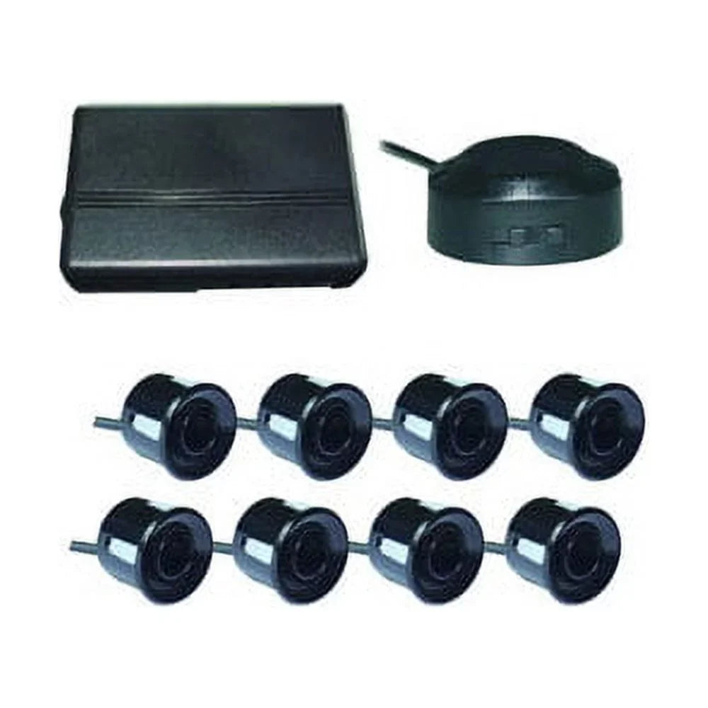 4 VTSR220 Sensors Connector, with 4 Parking Black Boyo Front Rear and Waterproof