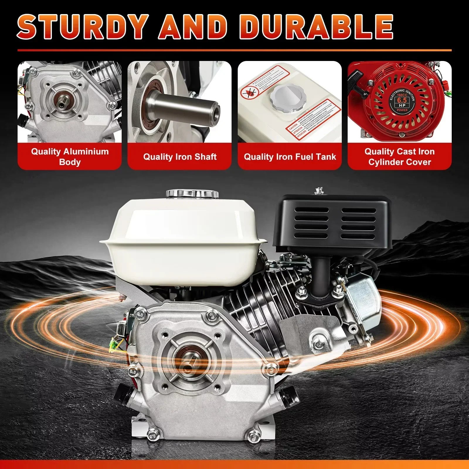 Cylinder Engine OHV Air TFCFL GX160 6.5HP Honda 160cc Single Cooled 4 Gas Stroke For