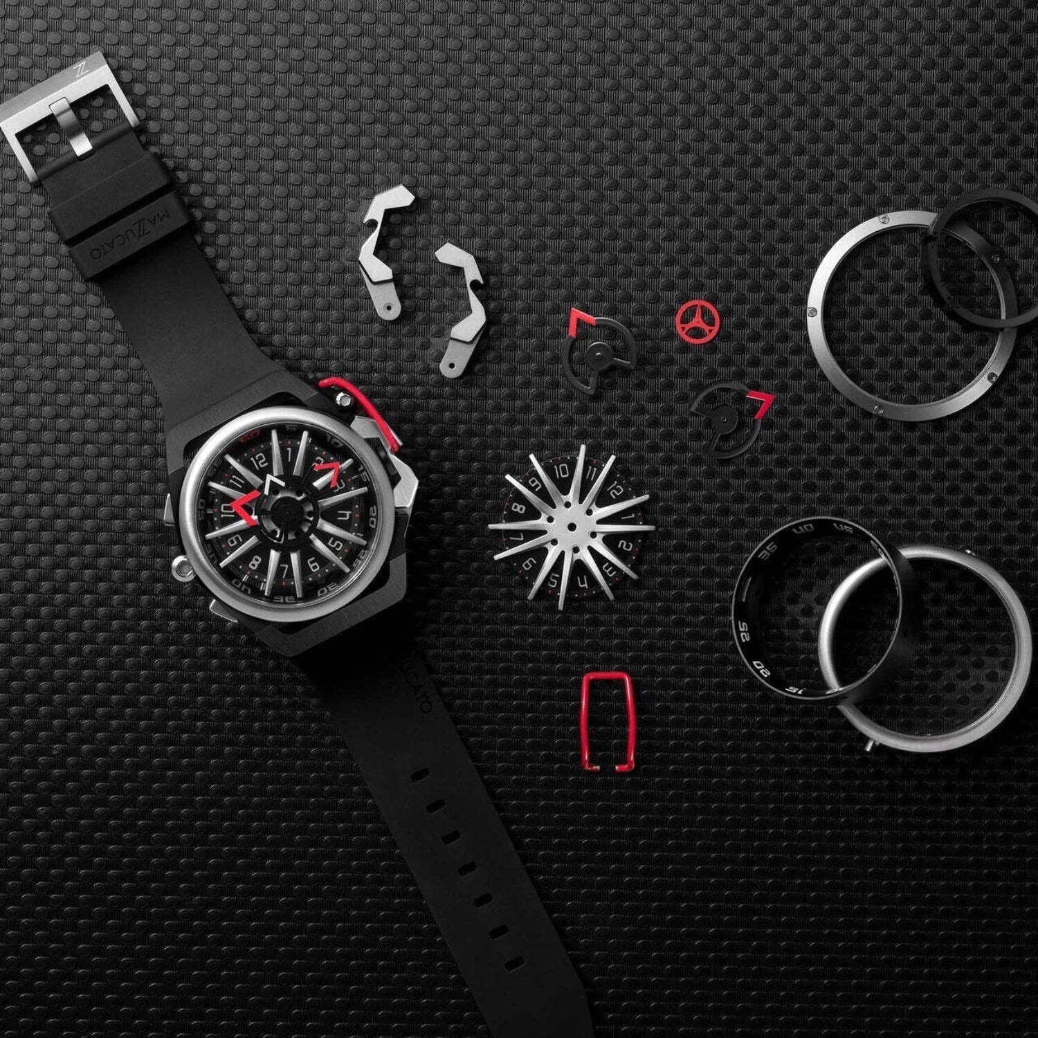 Automatic Mazzucato RIM Black Red Reversible