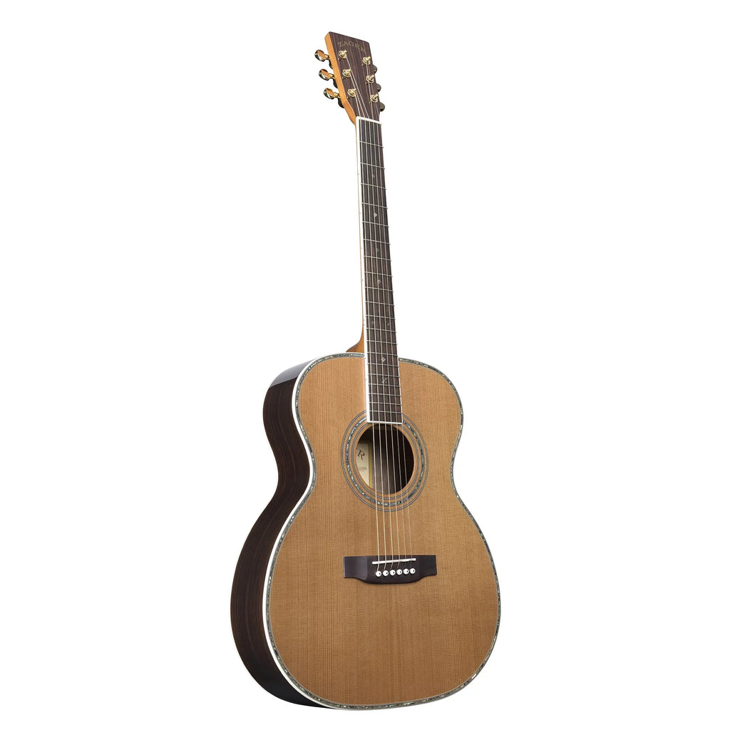 Natural - Acoustic Finish Smaller Cedar/Rosewood Size Solid Guitar ZAD80 Zager "OM"