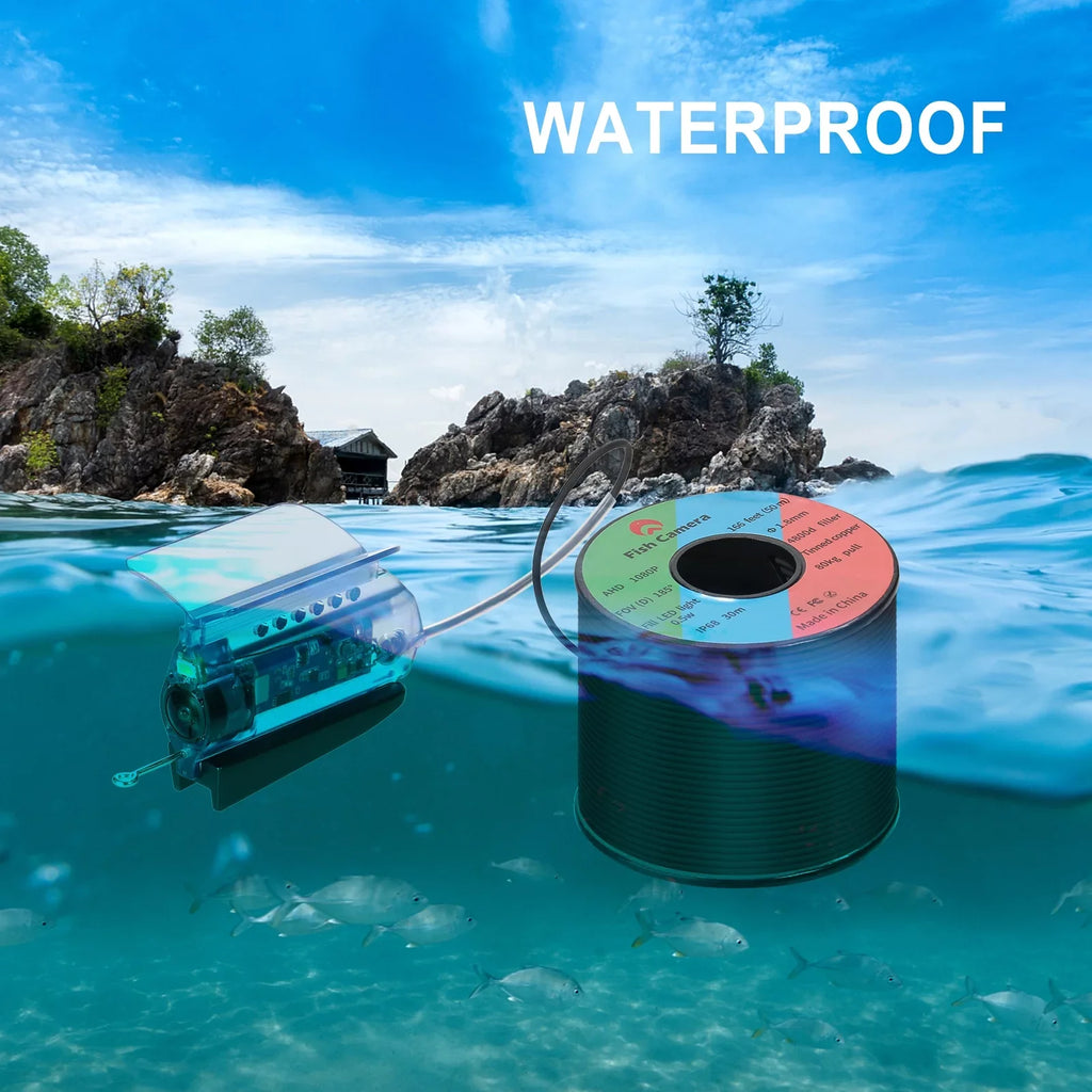 Video Lake Boat Kayak Finder Fish Underwater Camera Sea Fishing 1080P Live for Dive with Gofishup Ice into - Depths