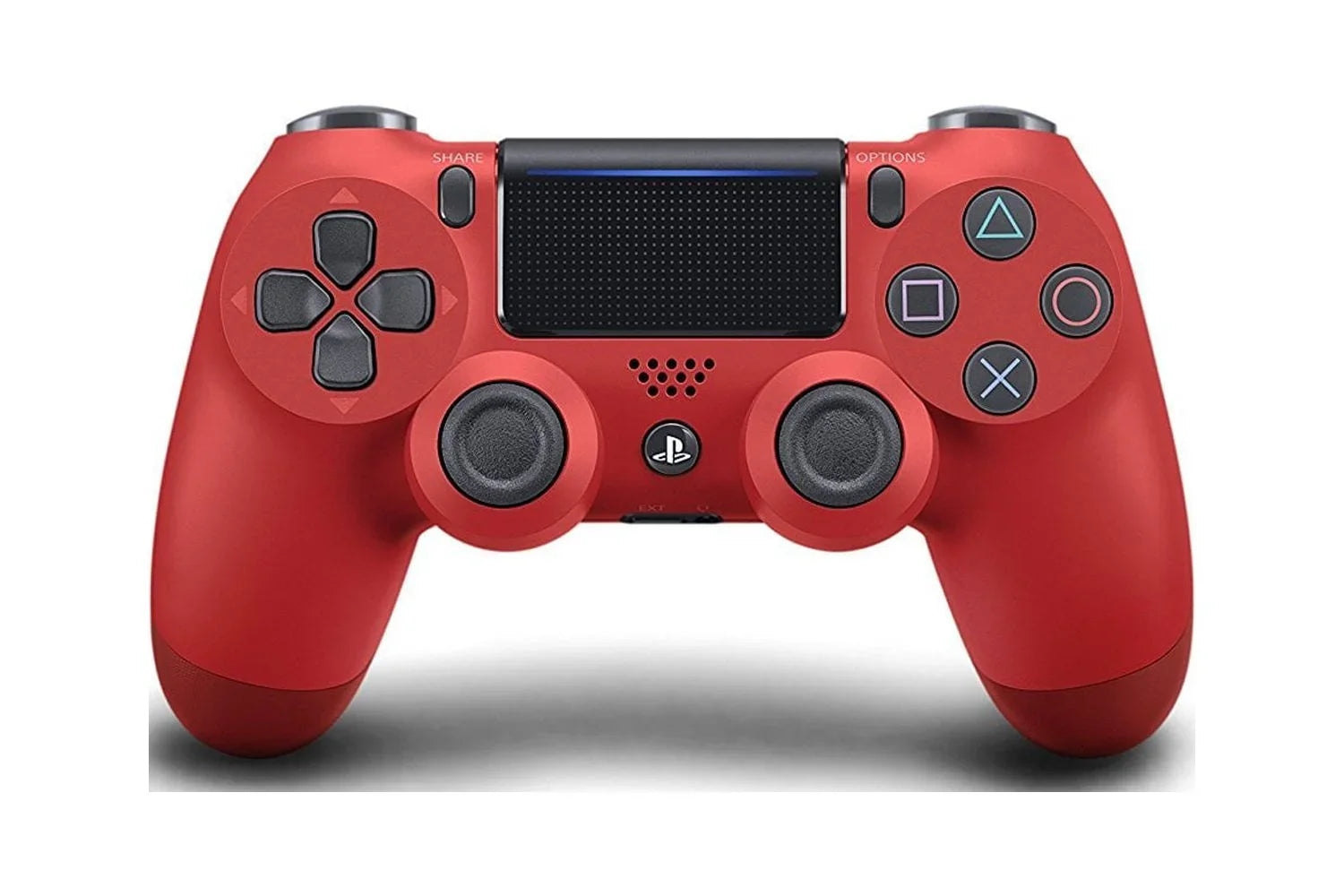 Sony AXTION Earbuds Dual + Controller Gaming New) Console Wired Shock For BOLT Bundle Red Like PS4 (Refurbished: Pre-Owned