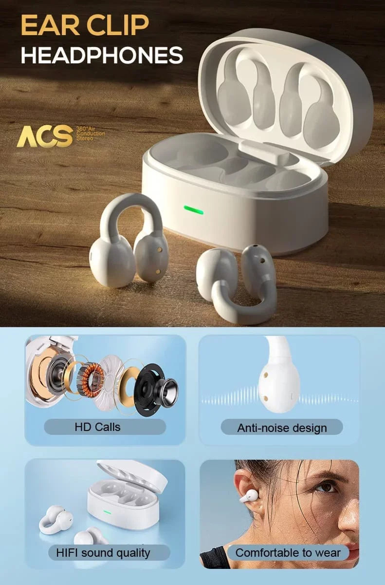 Ear-Clip Charging for 3 Hands-free 3 Compatible With Pro TWS Case Headset Wireless - Phone True DuraForce Model Kyocera DuraForce (2023) Earbuds Stereo Bluetooth Mic N8O Pro Earphones