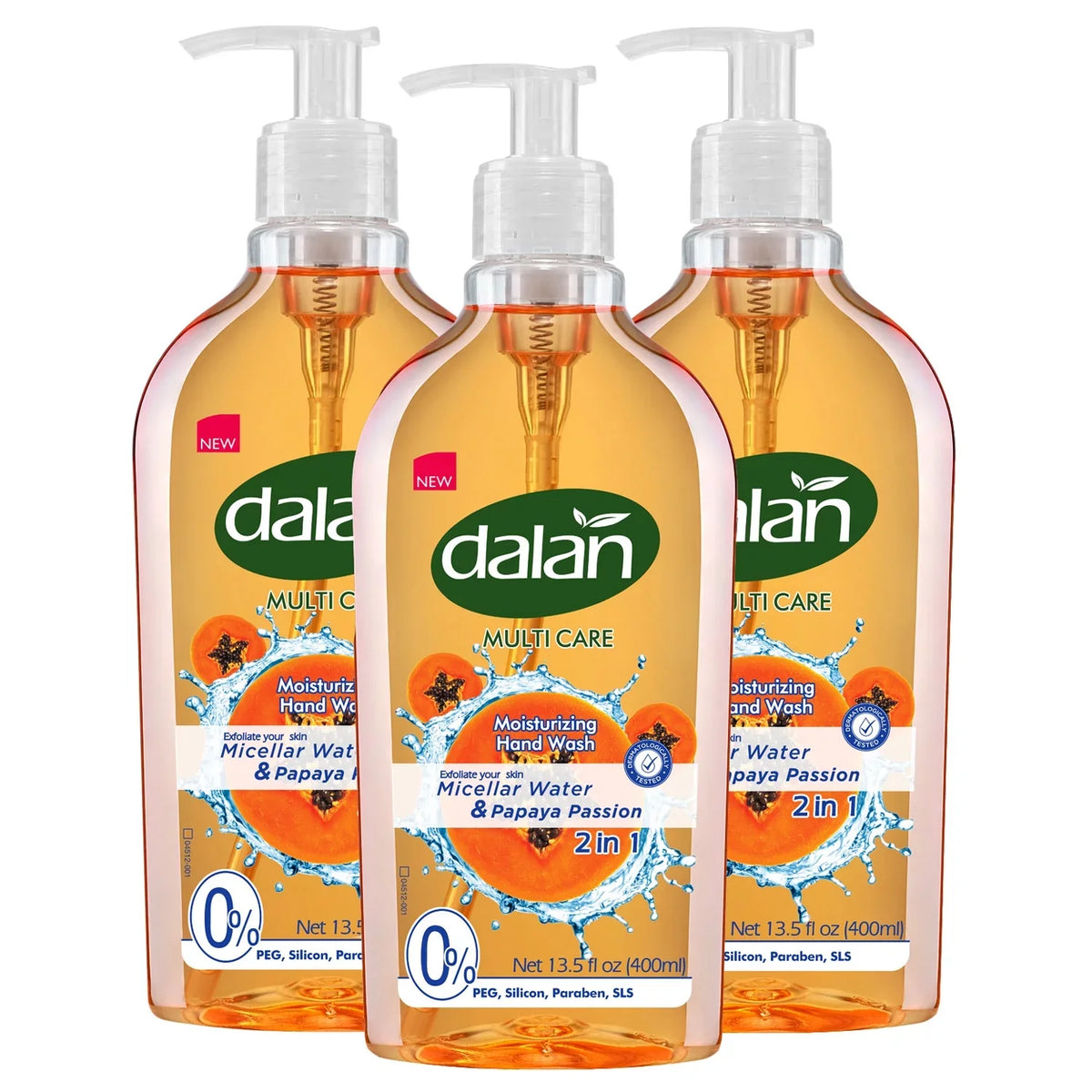 Dalan Papaya Soap with & (Pack Liquid Micellar Water of 400ml Multicare 3)