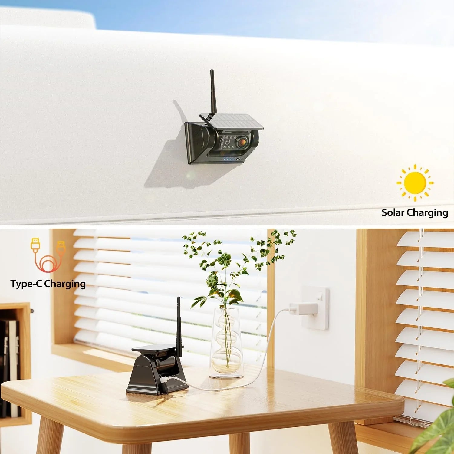 Backup 2-Min Camera Wireless CTYC5 IR Monitor Waterproof No Solar Magnetic 1080P Camera Installation 5''HD xRoose Rear Night View Vision Drilling