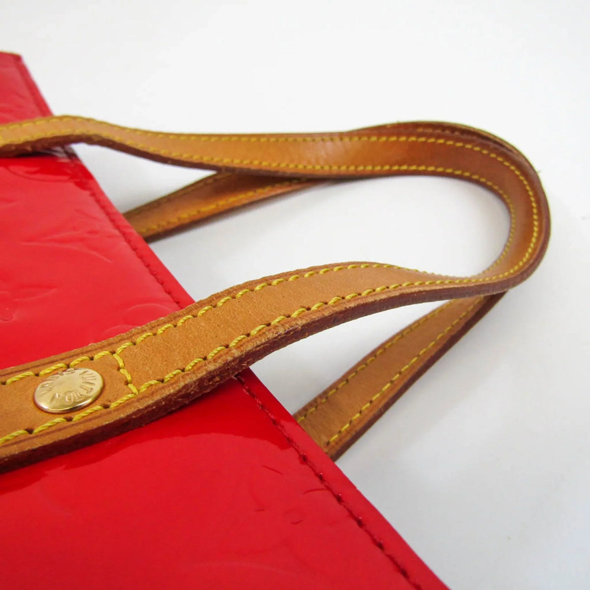 Monogram M91086 Louis Rouge Women's Vuitton Reade (Good) Pre-Owned MM Vernis Handbag