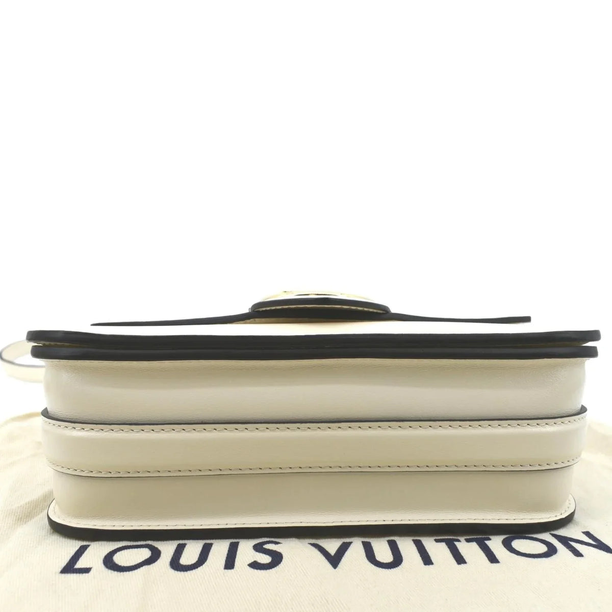 Pre-owned Bag VUITTON 9 Shoulder LOUIS Creme Leather Pont Calfskin