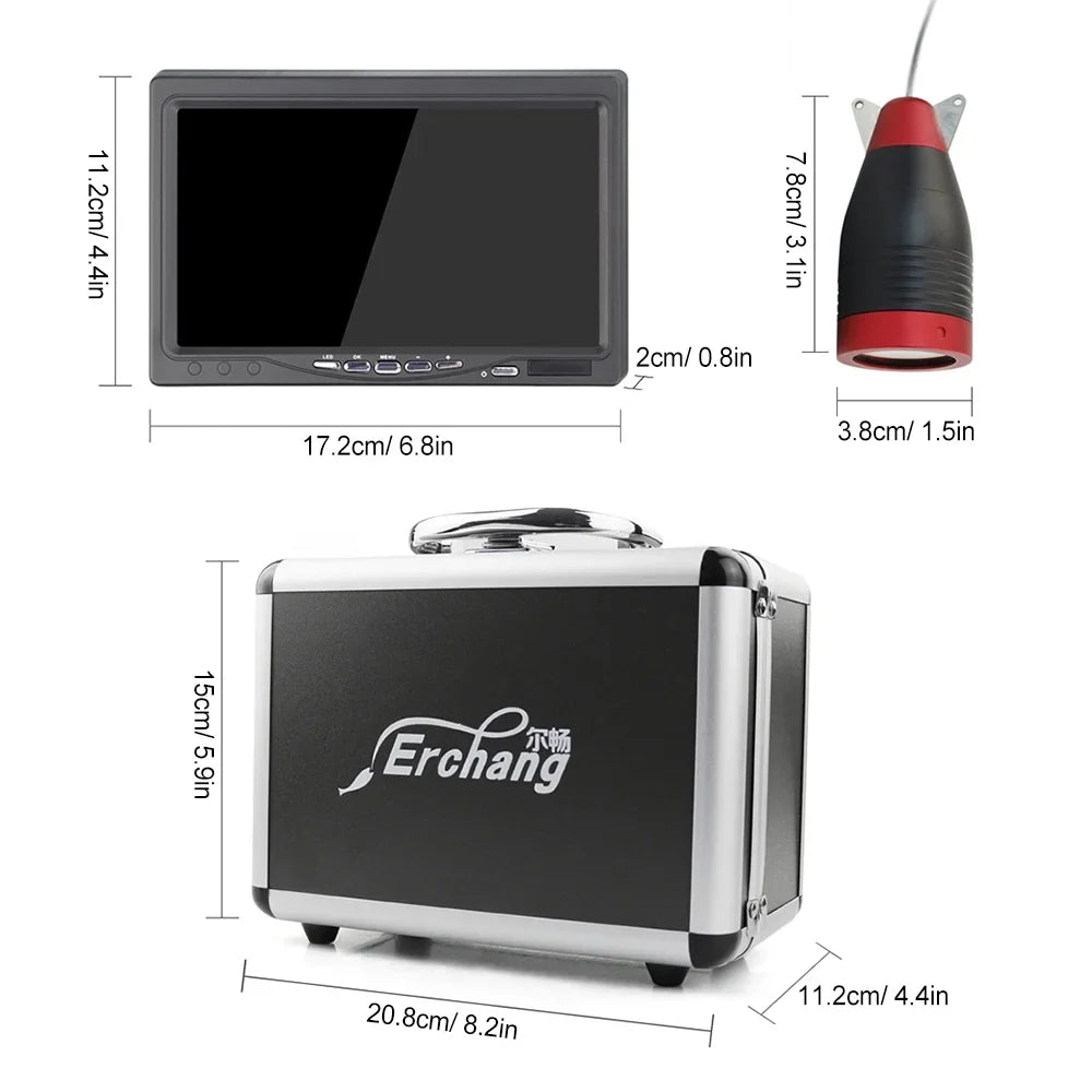 DVR Finder Video Underwater Inch Fish Portable Fishing Sea Camera Fishing for - and 7 Lake Erchang