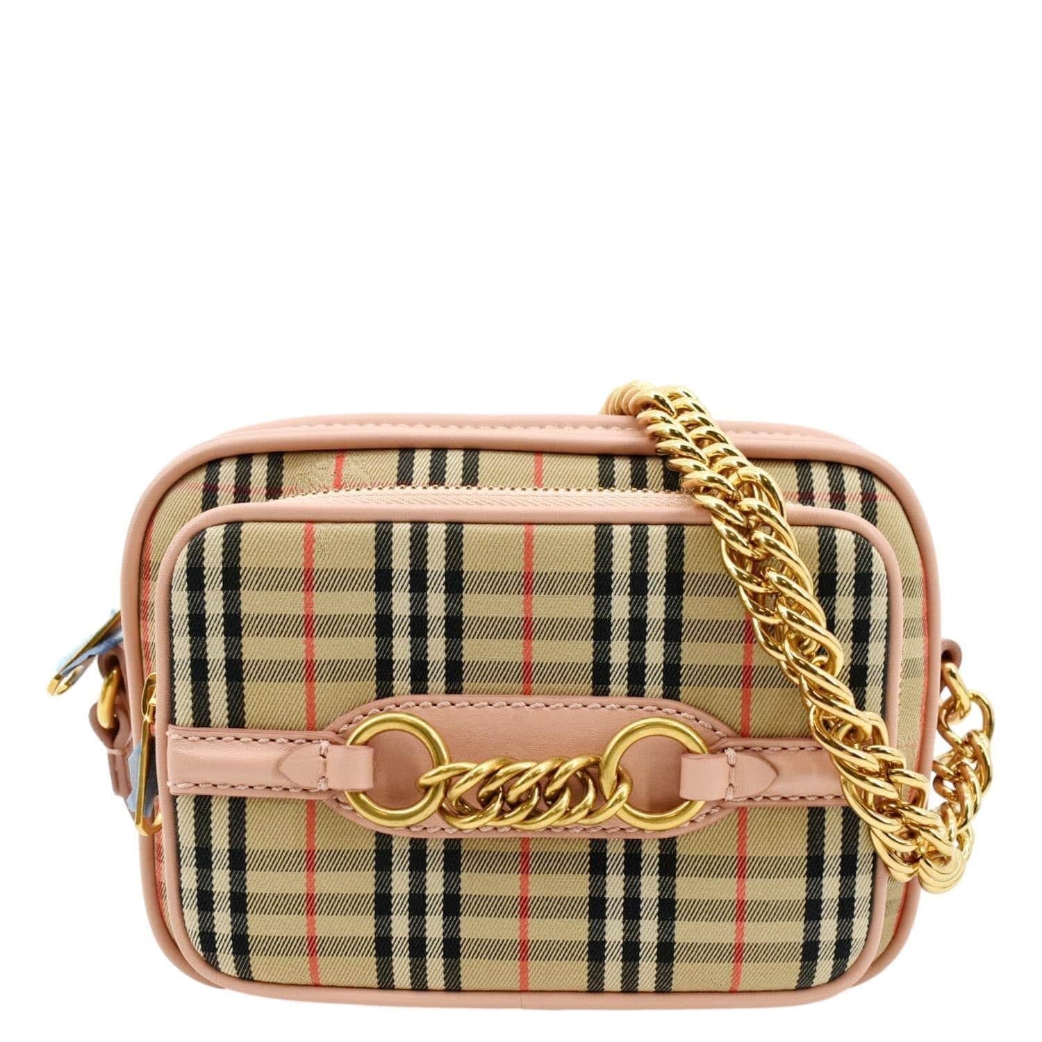 Check Light Link Pink Knight Crossbody Bag Pre-owned 1983 Camera BURBERRY