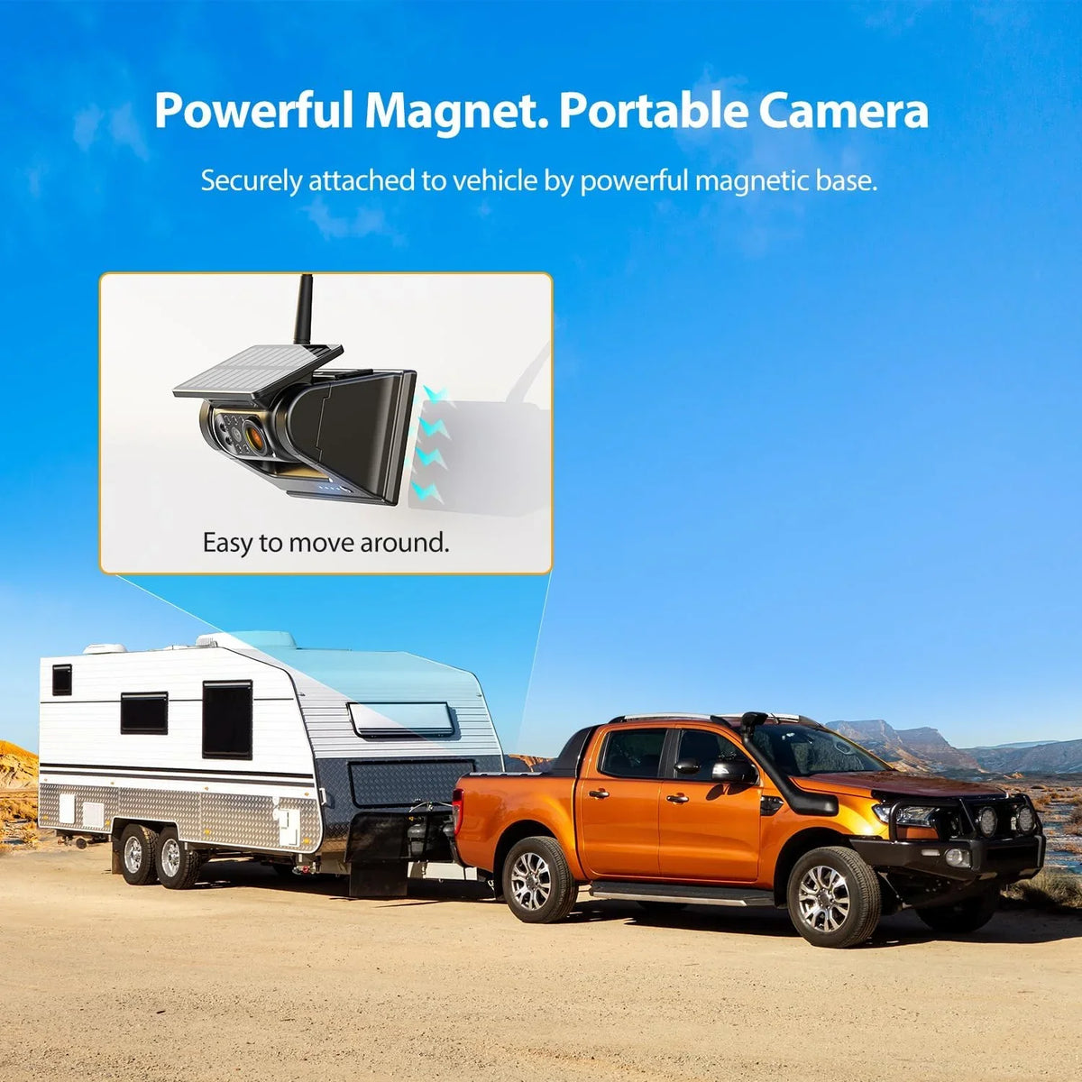 Backup 2-Min Camera Wireless CTYC5 IR Monitor Waterproof No Solar Magnetic 1080P Camera Installation 5''HD xRoose Rear Night View Vision Drilling