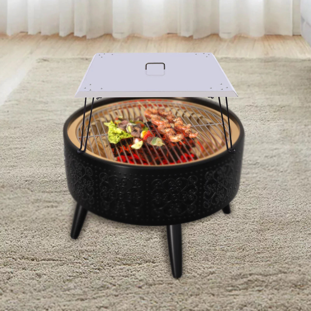 Heater Deflector-Turn into Fire Heat Pit Pit a Fire Patio Cover 30"x30" Burner