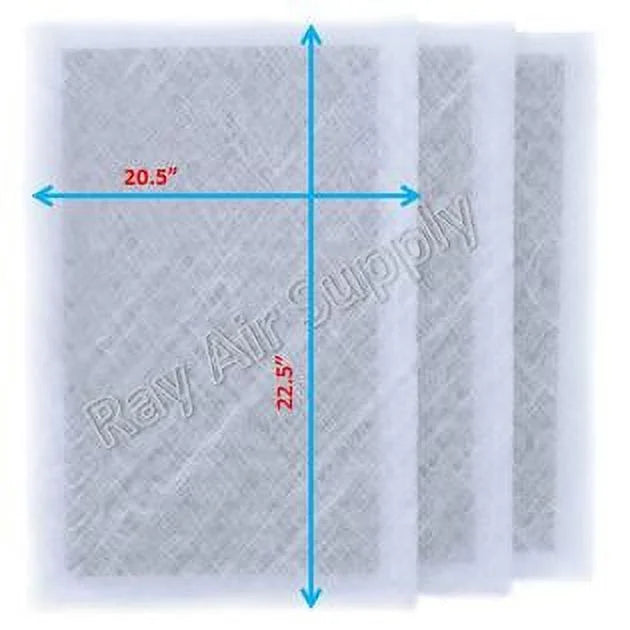 Cleaner Refills 22x25 WHITE Compatible with Pads SUPPLY (3 22x25 Filter Replacement Pack) Air Guard MicroPower RAYAIR