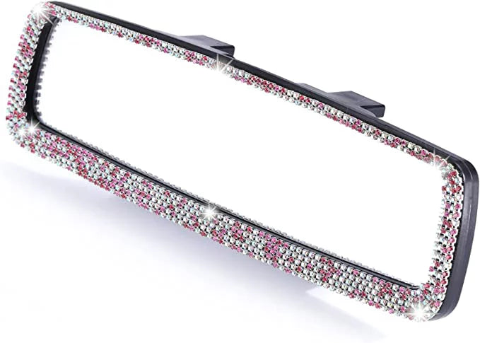 Car View Rear Rearview and Tee Women Car Decorations Glass, Accessories Car Mirror Interior Mirror, Bling with HD Bling Bling for
