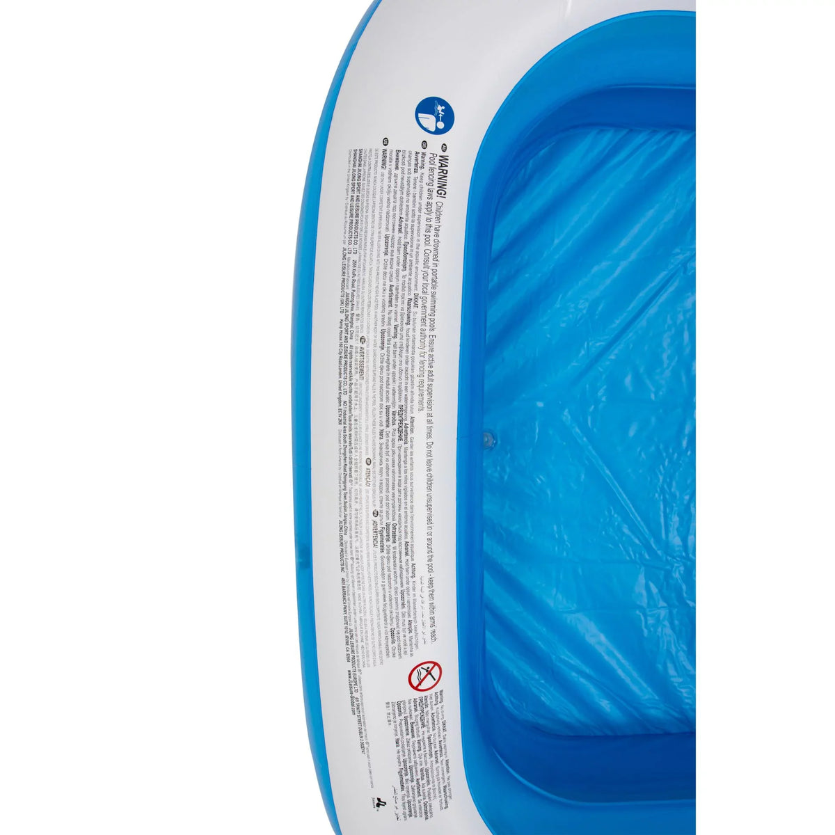 and White Inflatable Pool 8.5' Blue Swimming Rectangular