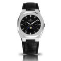 watch | watches Black Transporter watch 40mm owned brand | leather mens Asorock | Silver/Black Black