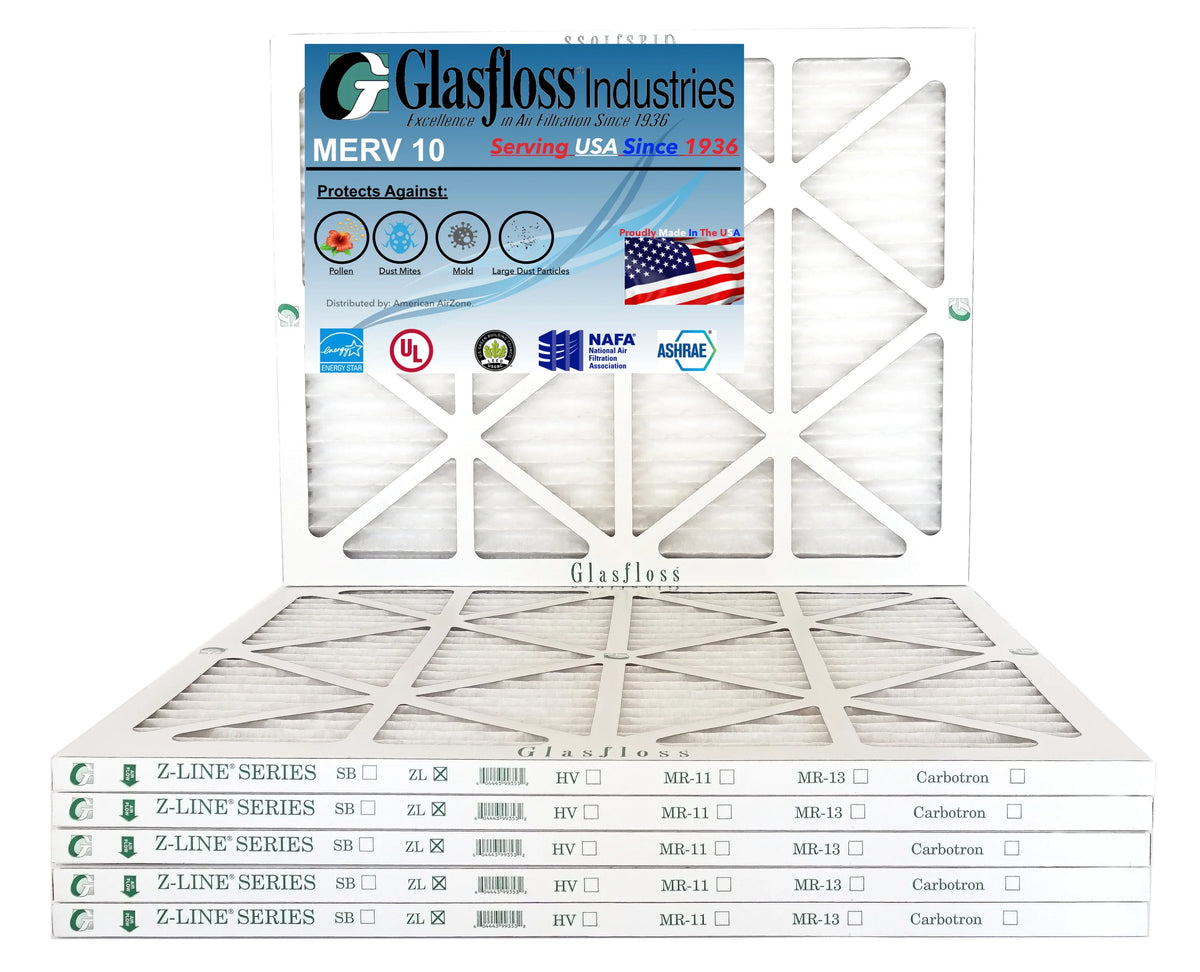 '-Qty:6 inch) Made 25.5x7/8 - - 21.5 Furnace in (Actual - Glasfloss x 22x26x1 MERV USA Air 10 Filter Size: