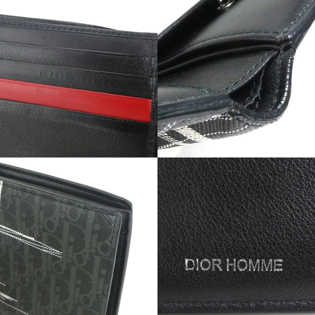 folio Pre-Owned wallet Homme leather Dior DIOR men black (Good) HOMME series