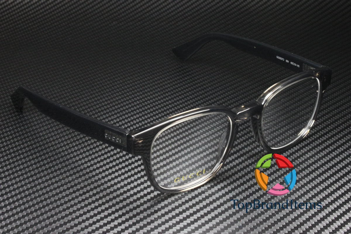 Square GG0927O GUCCI mm 49 Eyeglasses Demo Rectangular Shiny Lens Grey Men's 004