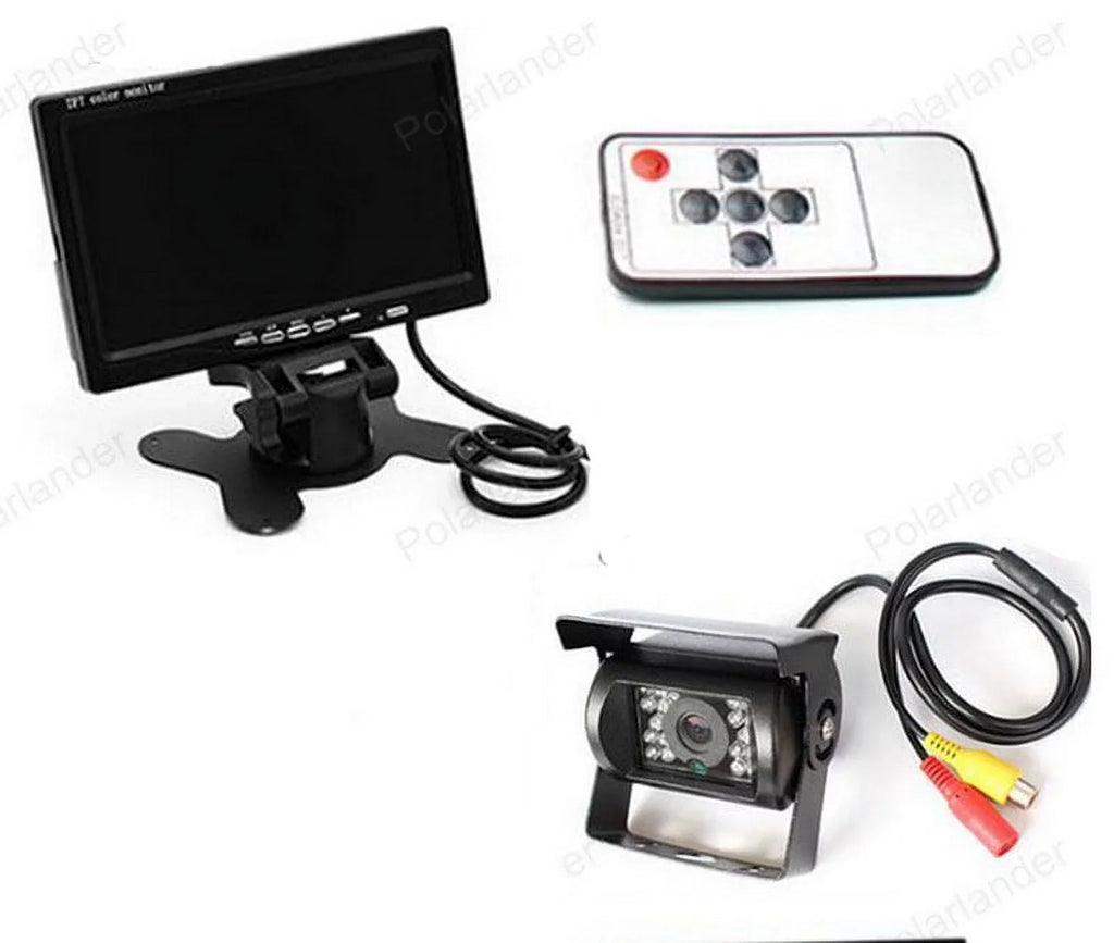 Van RV Car feet Truck for cable Car Monitor Bus parking system TFT camera IR with reverse Vision+32 7inch LCD 12V/24V Night 18 LED