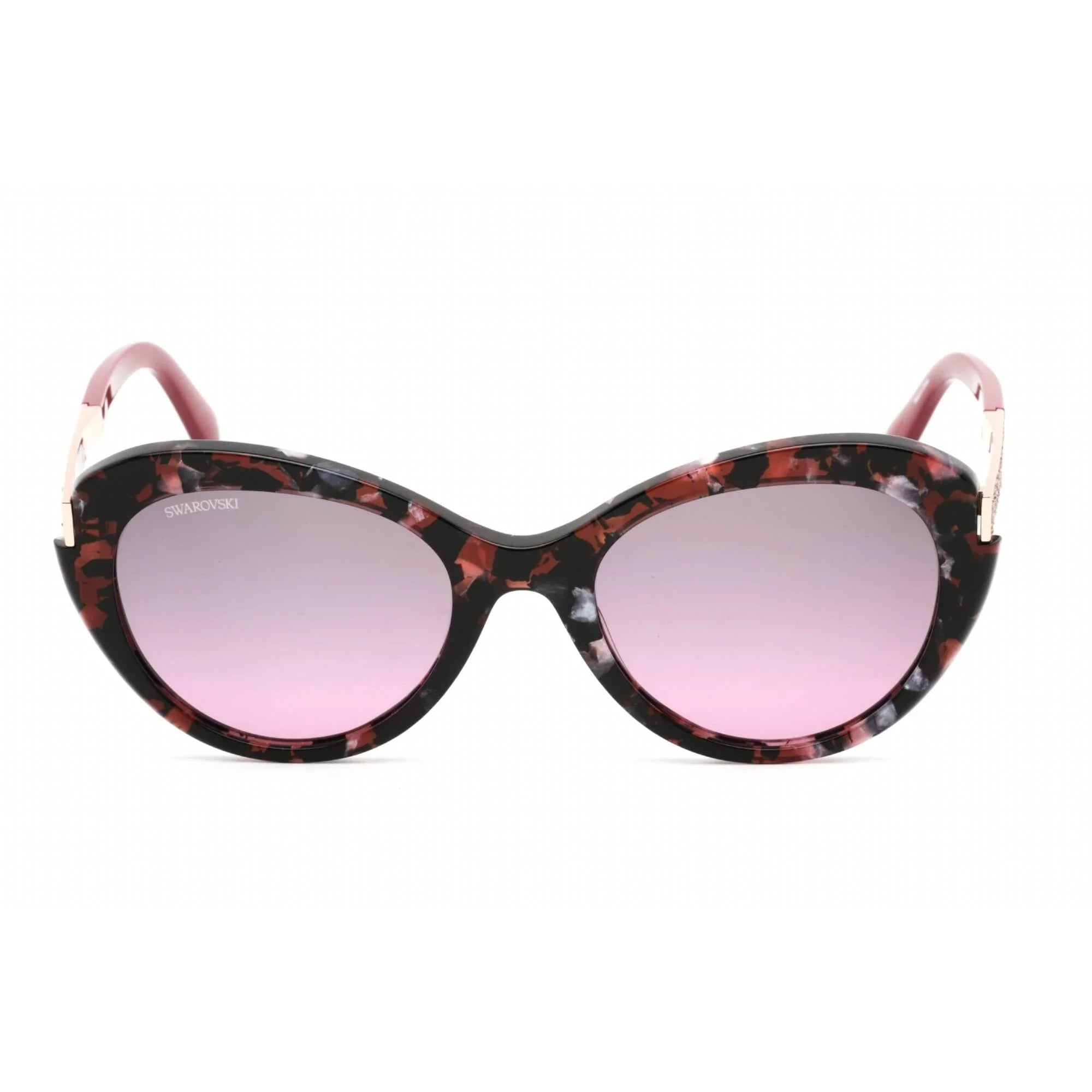 55T Sunglasses Swarovski Butterfly SK0327 Havana Women's Colored