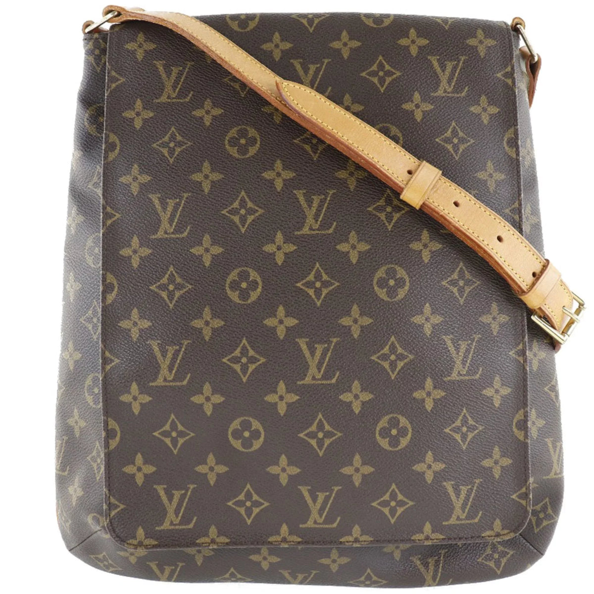 Musette Brown Vuitton Bag Shoulder Women's Canvas (Fair) LOUIS Louis VUITTON M51256 Monogram AS0071 Pre-Owned