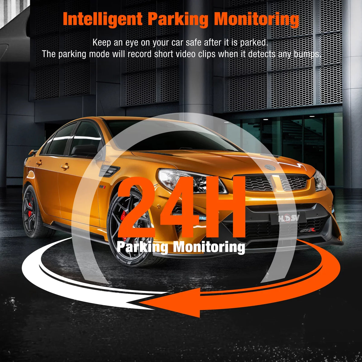 Dash Cam Detection Camera Three Front 3 Night Camera Motion Car Monitor Way with 1080P Channel Inside Accident Parking Triple Lock Vision and TOGUARD IR Dash Rear