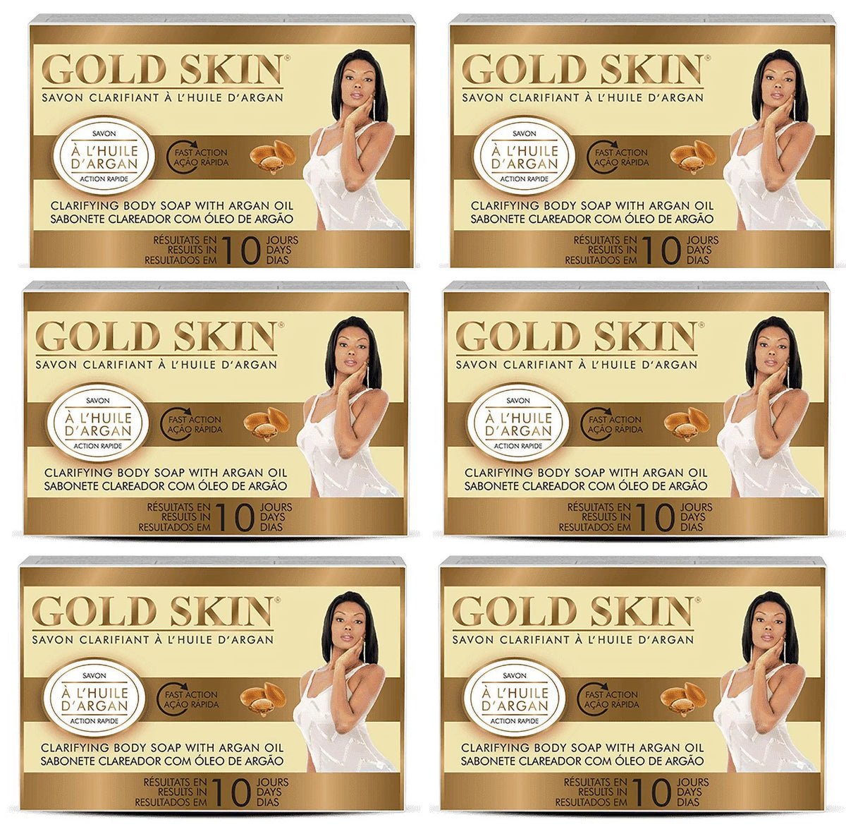 with Lot Body Skin Oil Argan Soap Gold of Clarifying 6