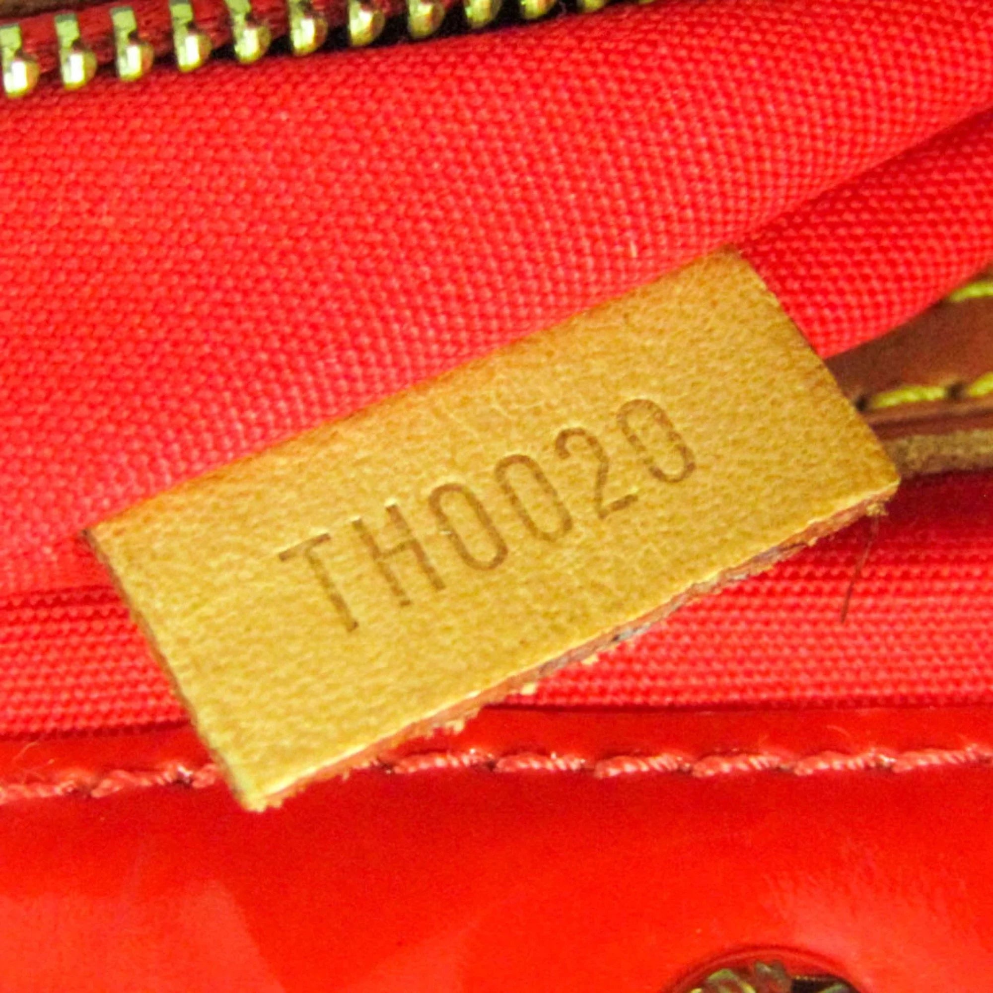 Monogram M91086 Louis Rouge Women's Vuitton Reade (Good) Pre-Owned MM Vernis Handbag
