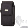for 6 Smart3 K92 Z4 Play - w - PD Type-C LG One Cable Holster 4 Fast Belt 10ft 4 Clip 25W 5G, Stylo Z3 Home Zoom, Motorola Plus, Harmony Case USB-C Rugged 5 Lively Moto Jitterbug Charger