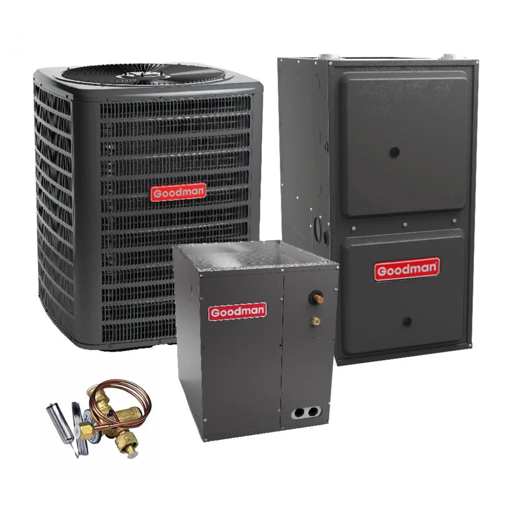 Heat Furnace with Coil and BTU GSZH502410 Goodman 96% SEER2 CAPTA3026B4 AFUE 2 14.5 Gas Upflow Pump GM9C960603BN Ton 60,000 System