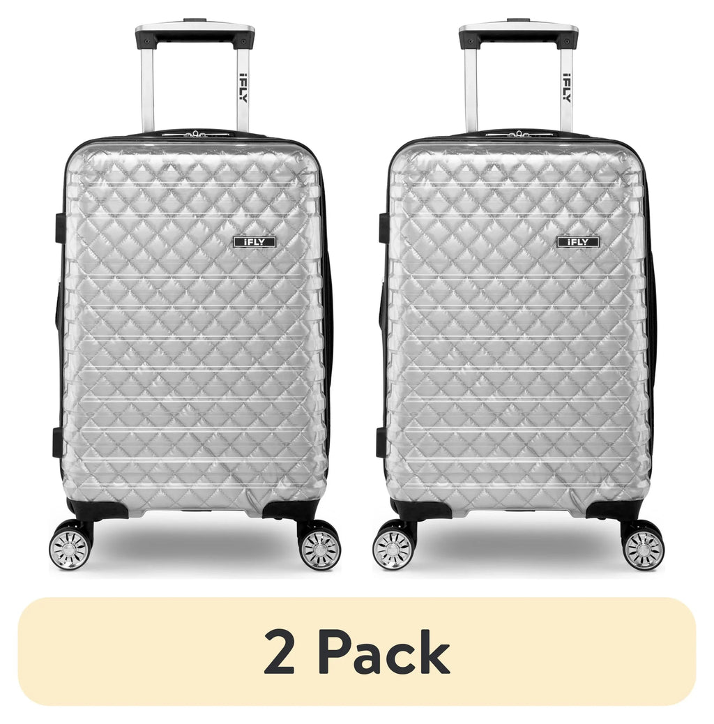 pack) 20", iFLY Lugagge, Clear Carry-On (2 Silver Spectre Hardside Versus