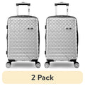 pack) 20", iFLY Lugagge, Clear Carry-On (2 Silver Spectre Hardside Versus
