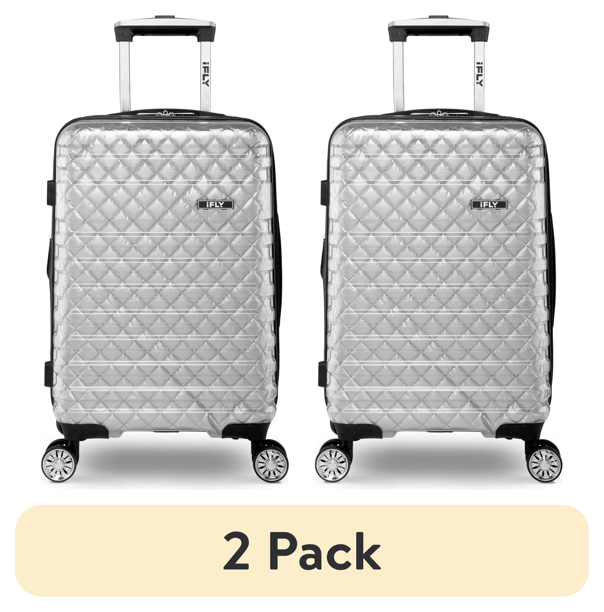 pack) 20", iFLY Lugagge, Clear Carry-On (2 Silver Spectre Hardside Versus