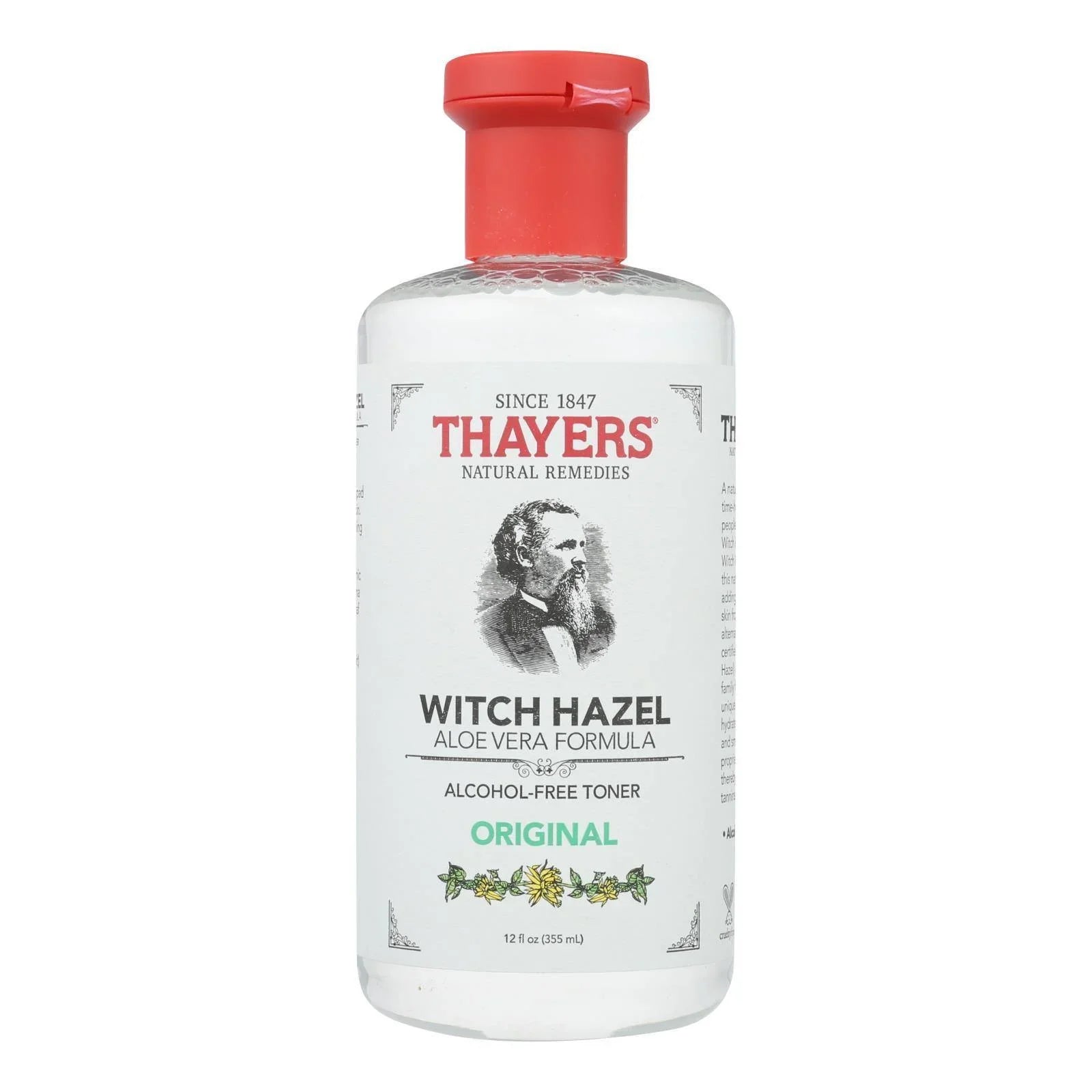 Thayers Hazel Aloe with Alcohol fl Original Witch Free Vera 12 oz -