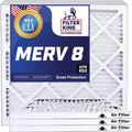 12 Actual 4-PACK .75" | Pleated Furnace Air | 8 A/C IN USA Filters Size: x 12x33.5x1 HVAC MERV Filter x | MADE Filter King | 33.5