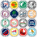 11.5 Ball Marker Gram Chips (16-Pack) DA Golf Chip VINCI Poker Collection,