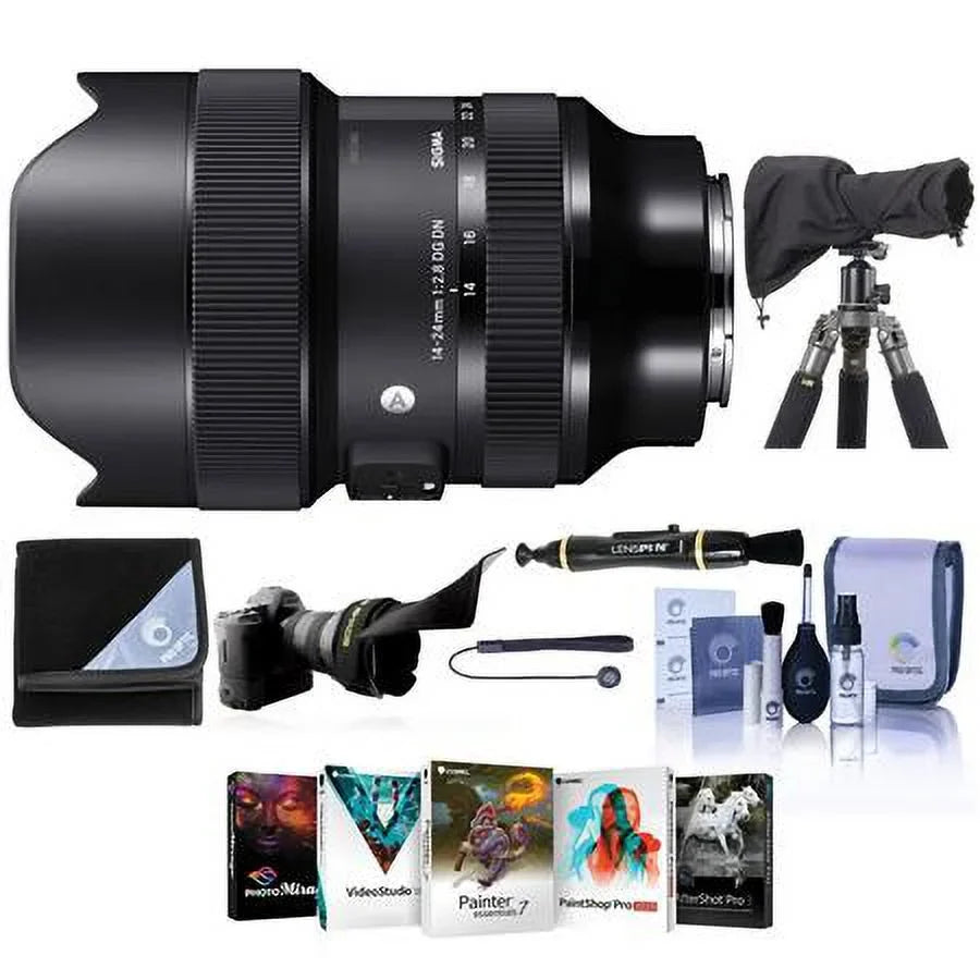 for PC Kit, Kit, 14-24mm Sleeve, Bundle Sony Cleaner Wrap, E, Lens f/2.8 RainCoat Cleaning DN Cap ART Lens with Tether, Shade, Software DG Lens Lens Rain Flex Lens