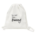 Drawstring Like Bag Burning Mesh Shopping Backpack Canvas Reusable Small Deco Fashion Art