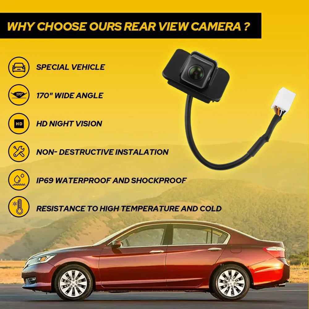 Camera For 2014-2017 Fit Accord Parking View Backup Rear 3.5L 2.4L Honda