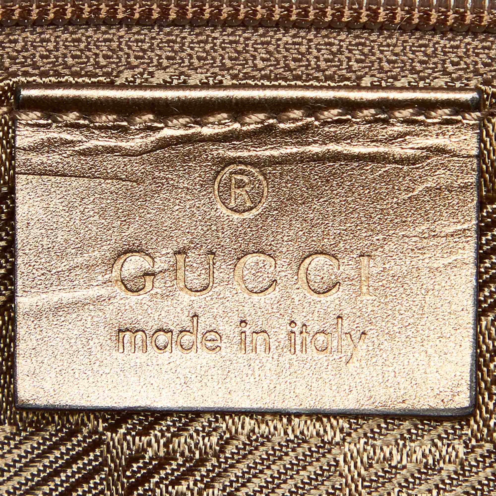 Gucci Women Web Pre-Owned Brown Fabric Bag Canvas (Good) Shoulder