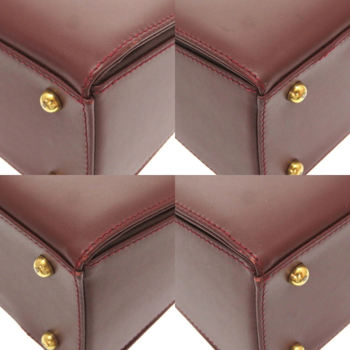 Pre-Owned must bordeaux line (Good) red Cartier leather handbag