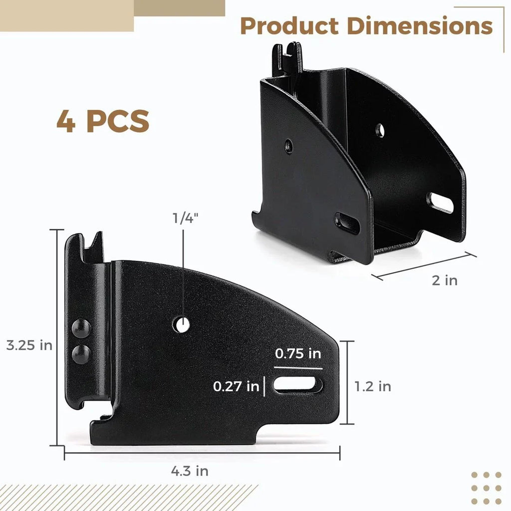 Vans Trailers, Lumber Track 4PCS Wood Cargo Cargo Track Accessories, for Brackets E Trucks, RVs, Beam E Fittings, Tie Down Wood Socket Storage Beam Brackets,