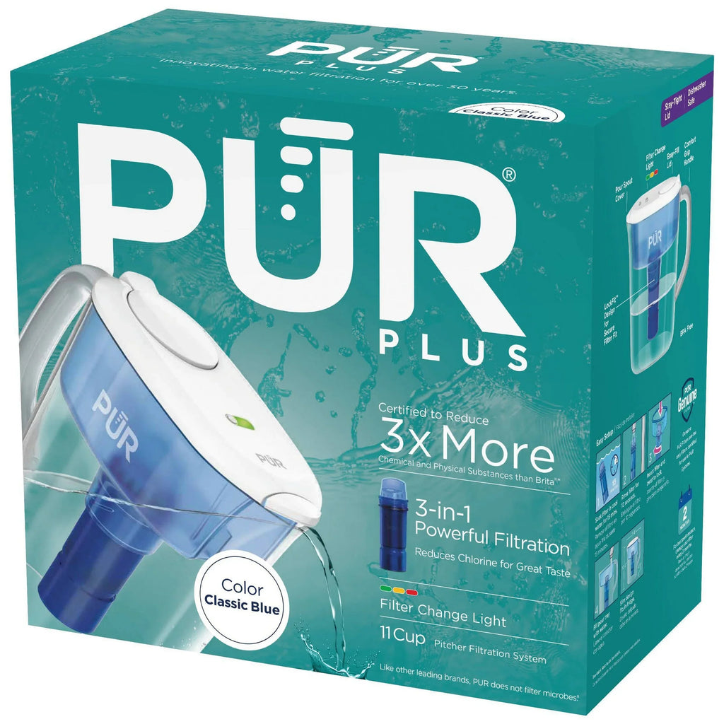 System Pitcher PLUS PPT110WA 11 Water White/Blue Cup Filtration
