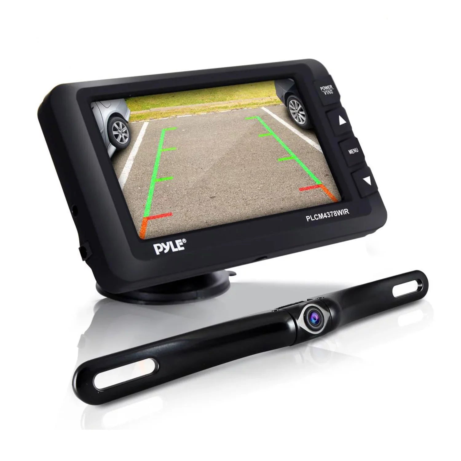 4.3 Rearview Monitor PLCM4378WIR Backup Adjustable Pyle Camera Inch with Car