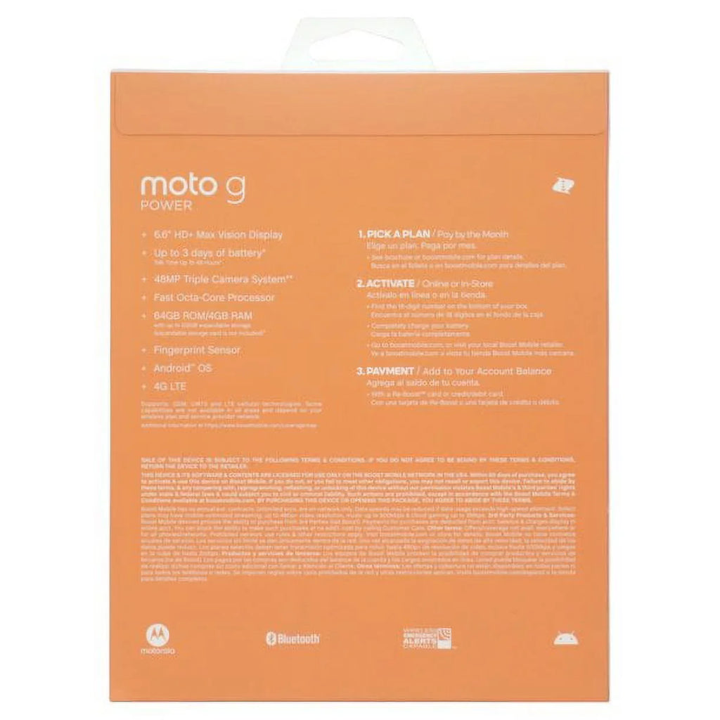 | New Power | | Mobile Prepaid Moto Smartphone 64 G Motorola | Black Boost GB |